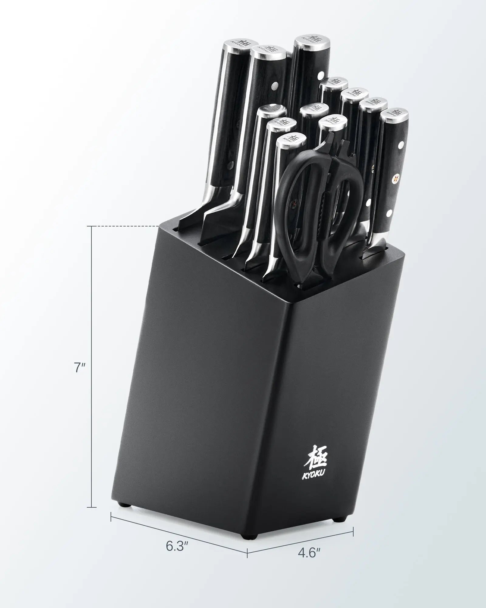 15pc Knife Block Set With Sharpening Steel & Shears|Samurai Series Kyoku Knives