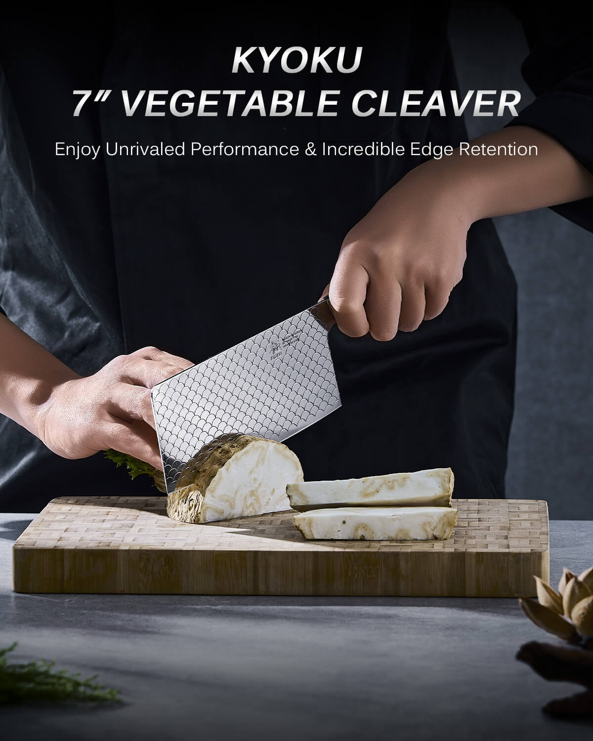 7" Cleaver Knife VG10 Steel For Gift| KOI Series