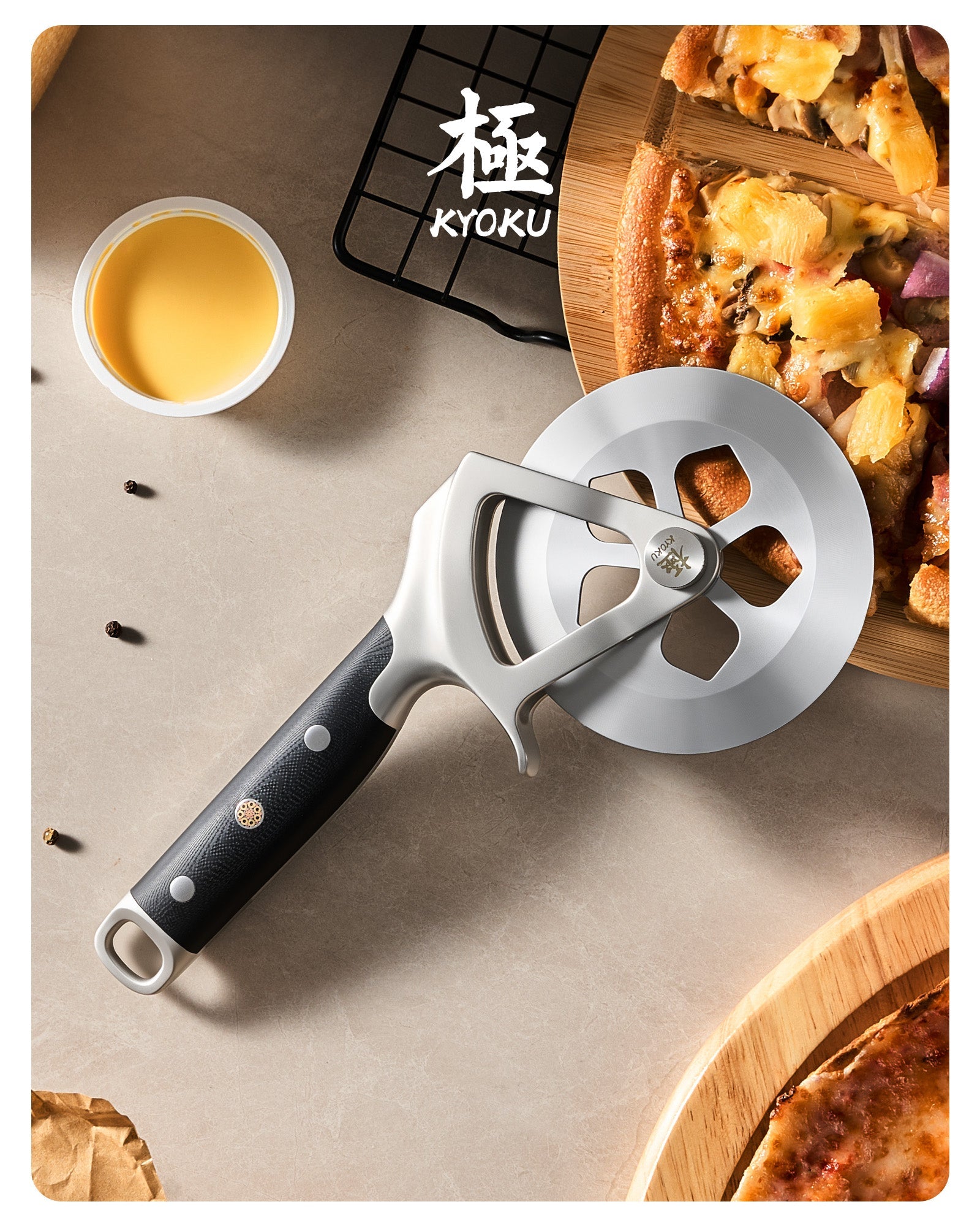 4" Detachable Pizza Wheel Cutter | Shogun Series