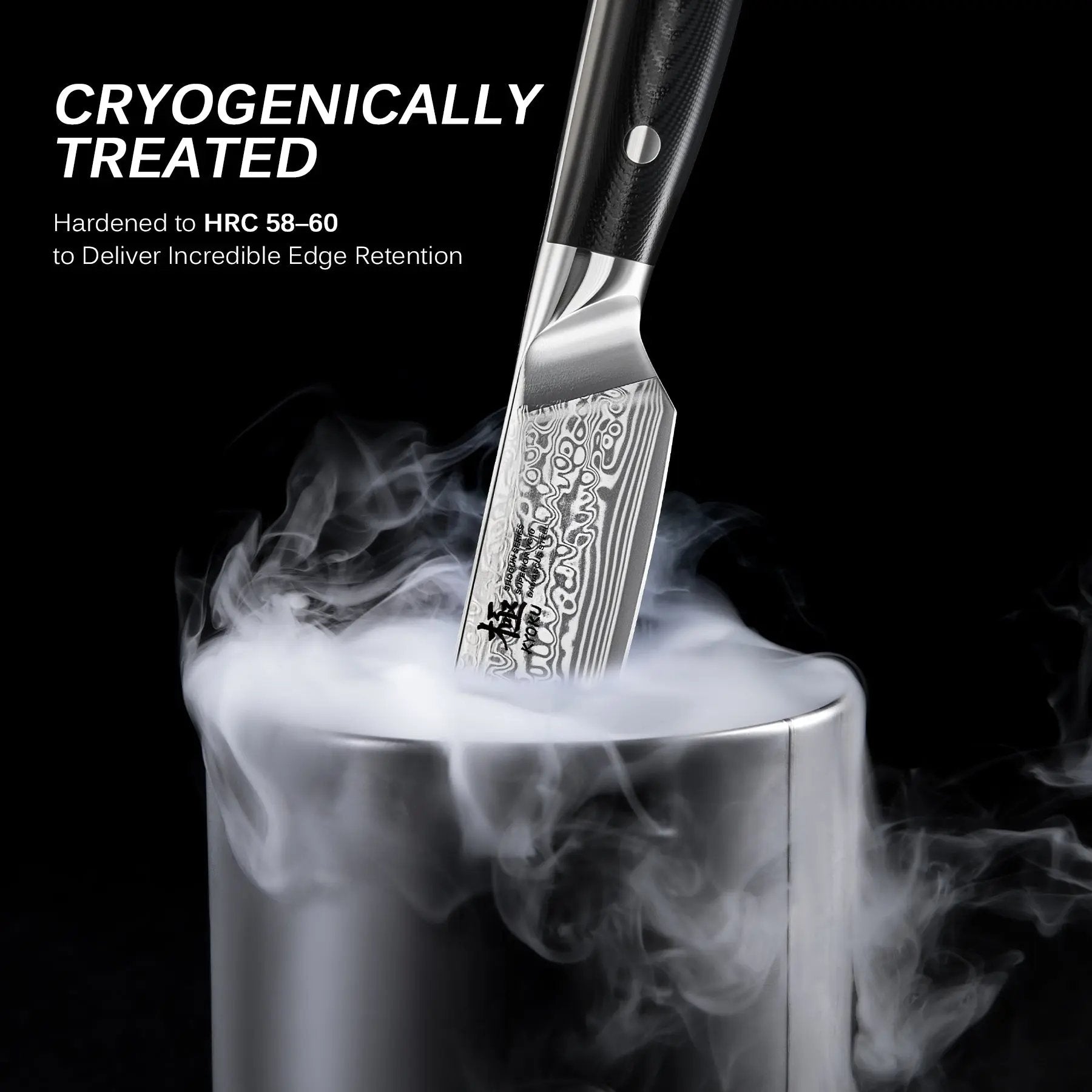 6" Utility Knife VG10 Damascus Steel | Shogun Series Kyoku Knives