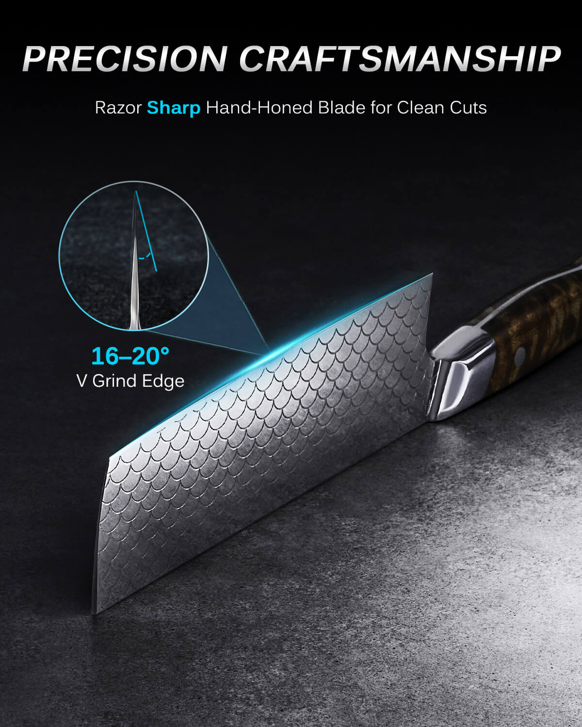 7" Nakiri Knife VG10 Steel For Gift | KOI Series