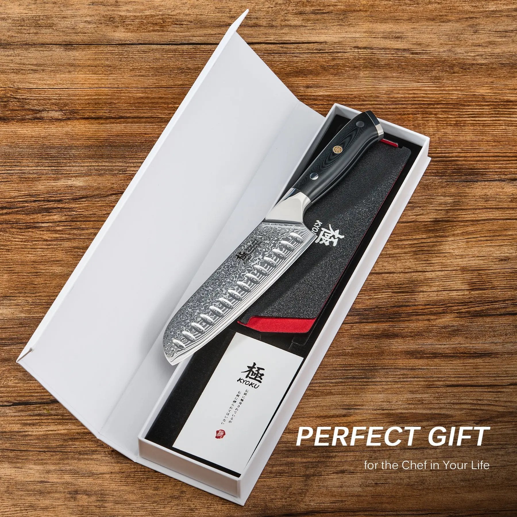 7" Japanese Santoku Knife Damascus VG10 | Shogun Series Kyoku Knives