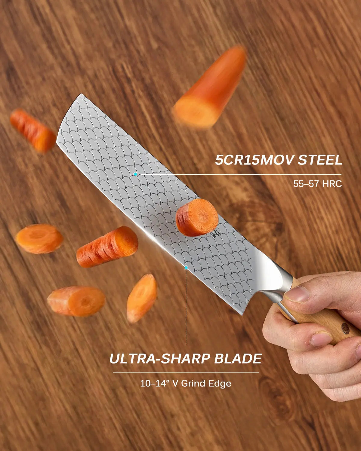 7" Nakiri Knife For Gift | KOI Series Kyoku Knives