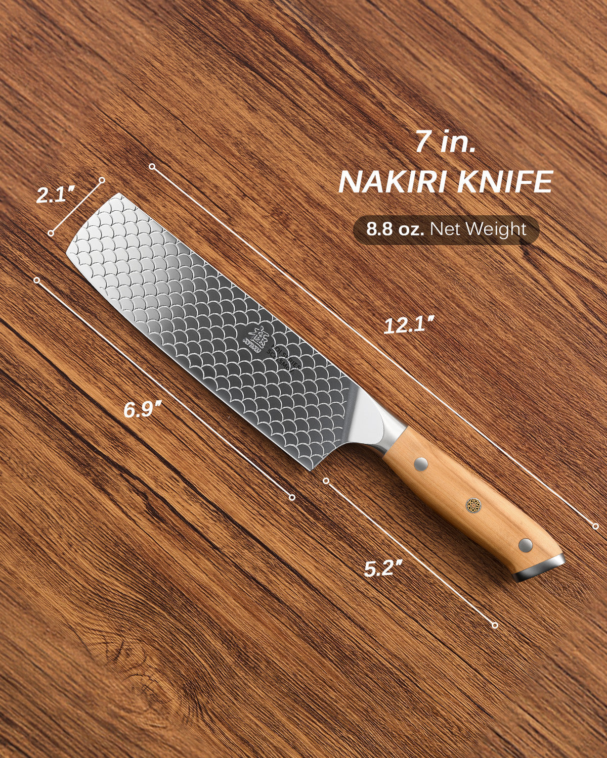 7" Nakiri Knife For Gift | KOI Series