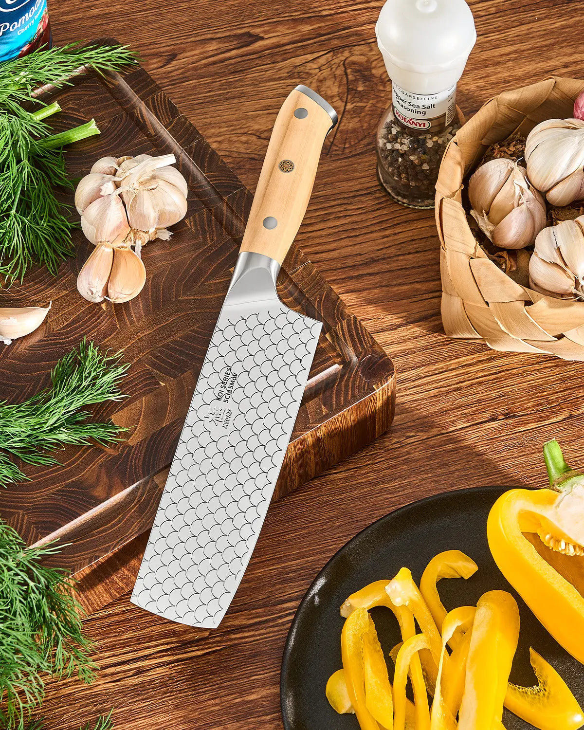 7" Nakiri Knife For Gift | KOI Series Kyoku Knives