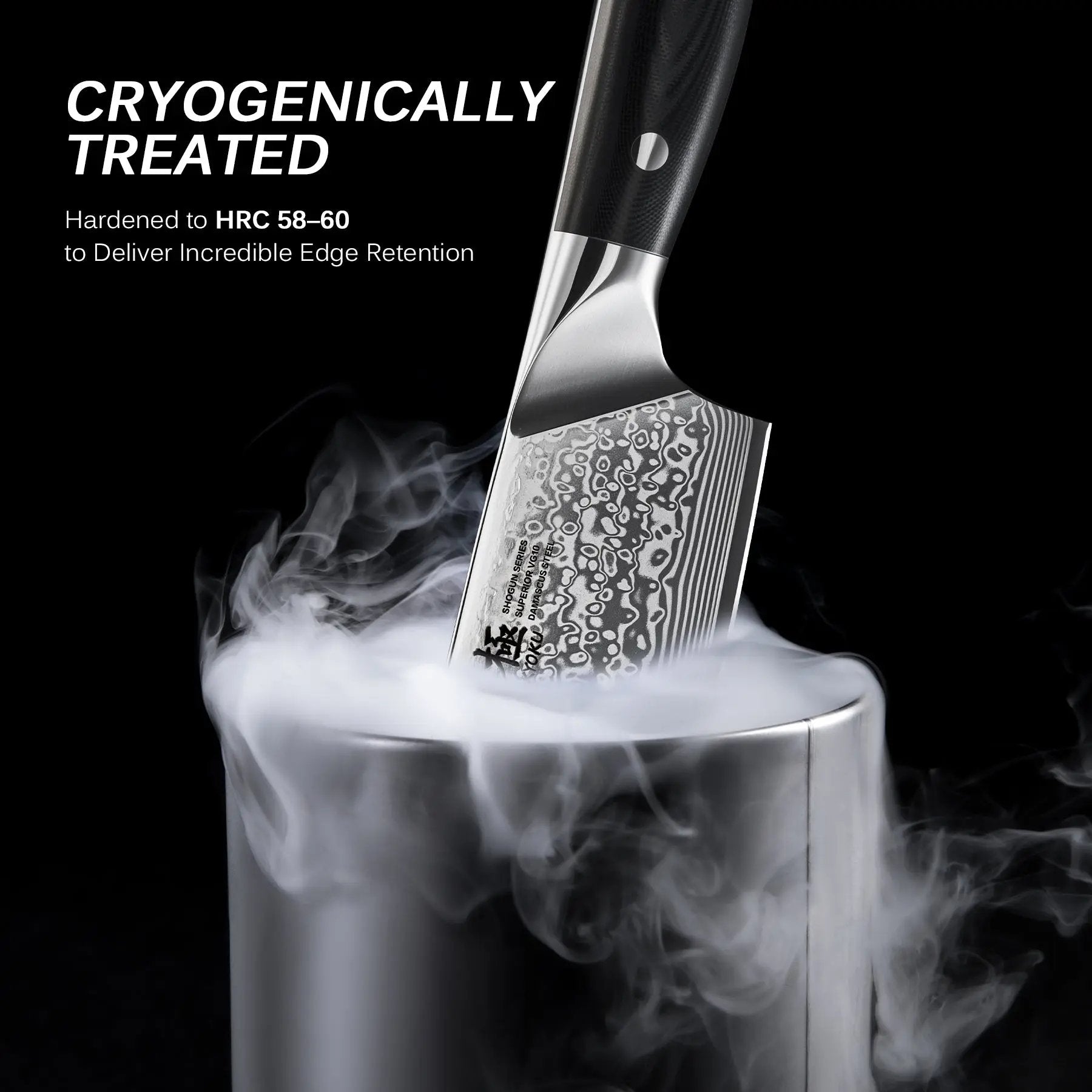 7" Nakiri Knife VG-10 Damascus Steel | Shogun Series Kyoku Knives