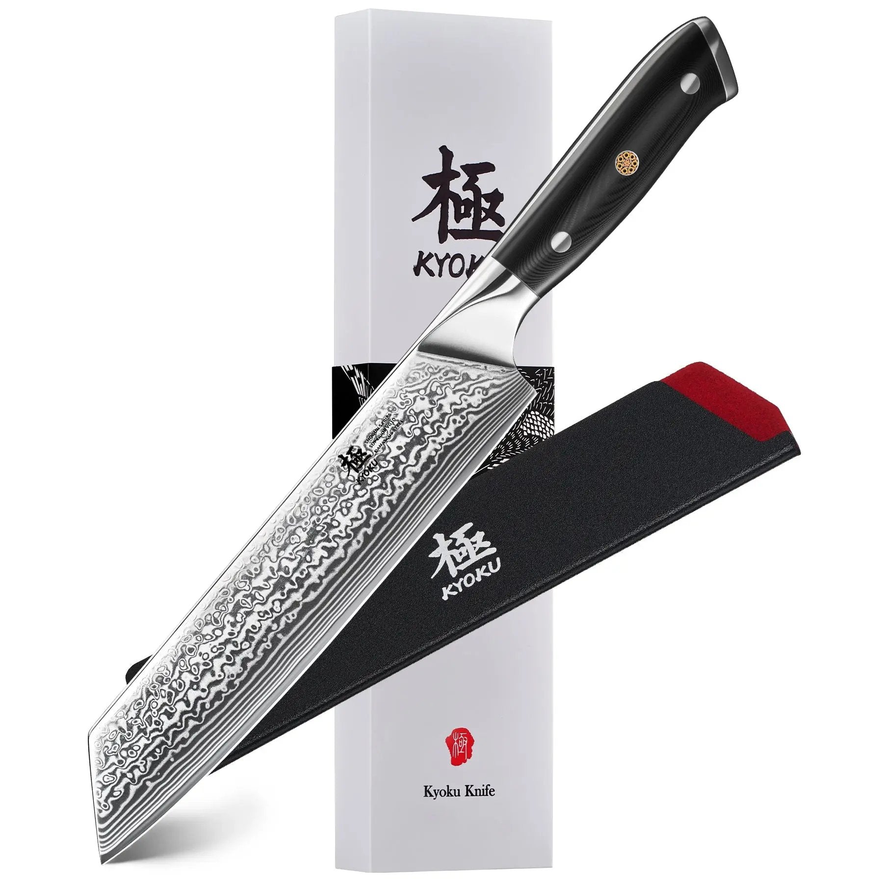 8.5" Kiritsuke Knife VG10 Damascus Steel | Shogun Series Kyoku Knives