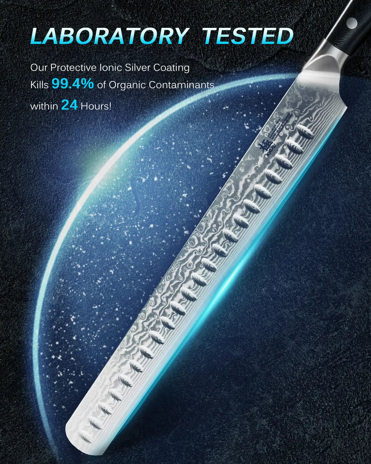 Bundle For Steak Lovers, Steak Knives + Slicing Knife| Shogun Gin Series Kyoku Knives