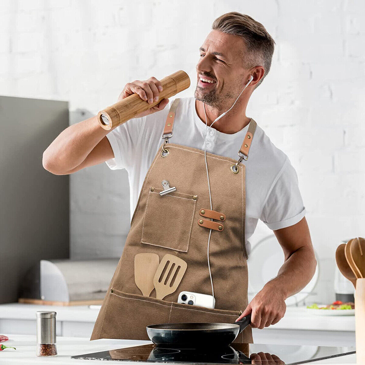 Canvas Kitchen Apron Kyoku Knives