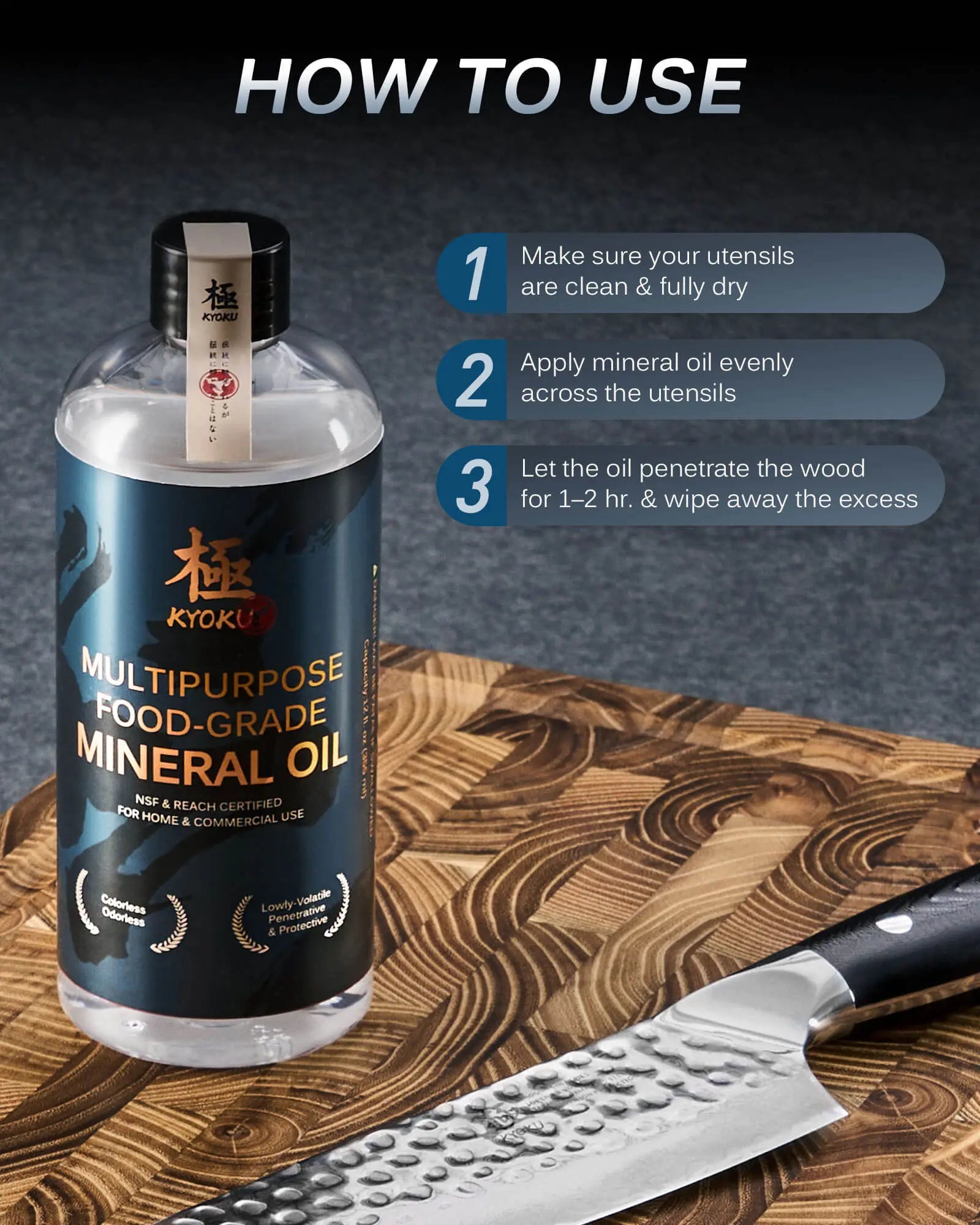 Food Grade Mineral Oil Kyoku Knives