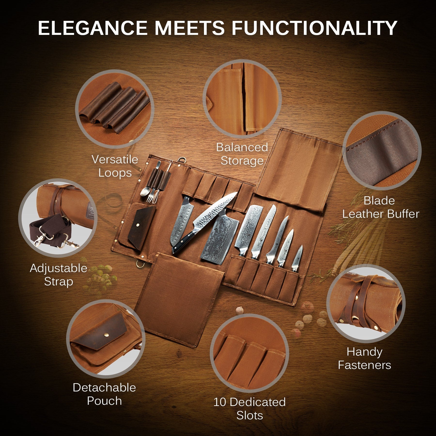 Kyoku Knife Roll Cutlery Bag | Kyoku Knives