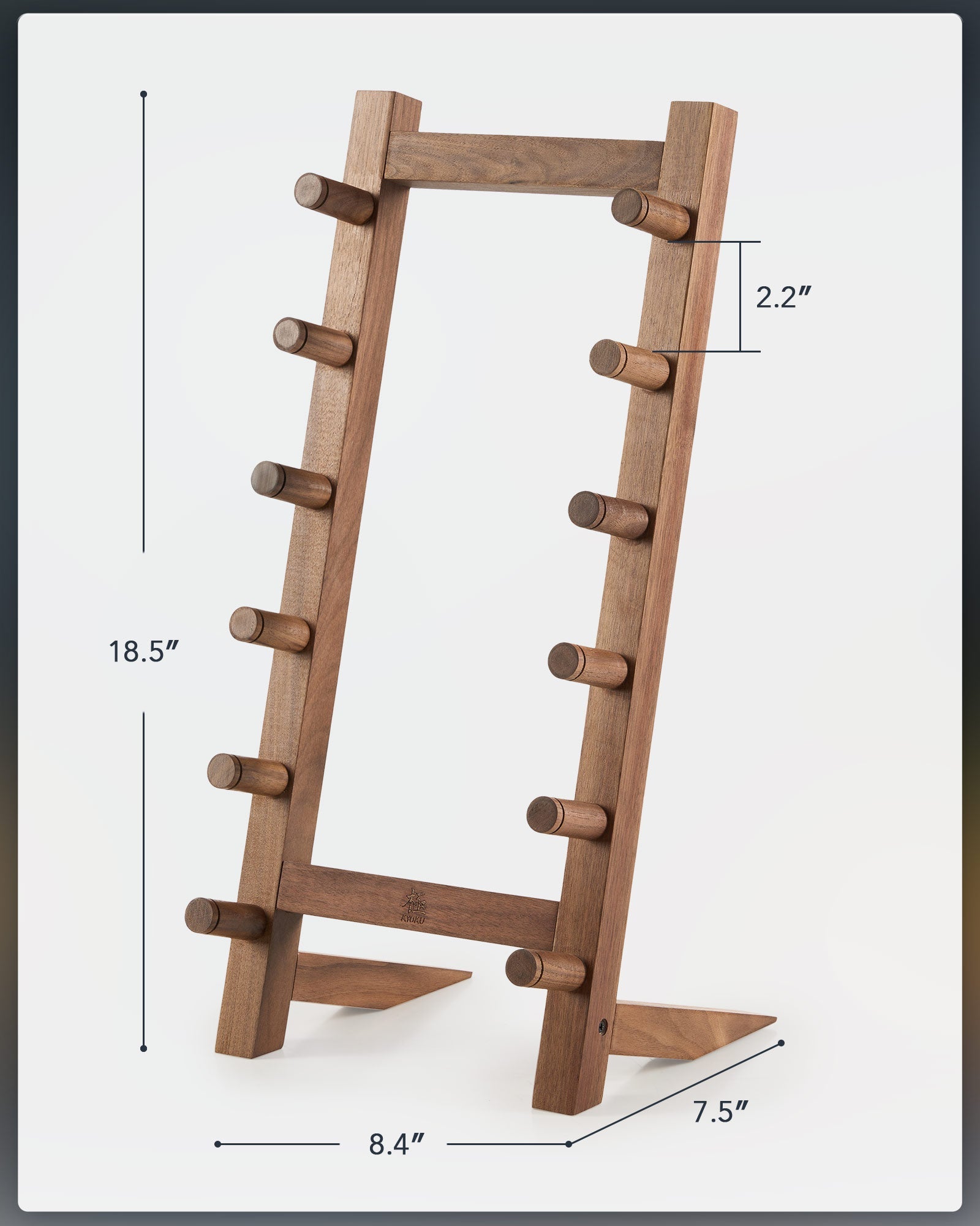 6 Layer Natural Wood Knife Display Stand