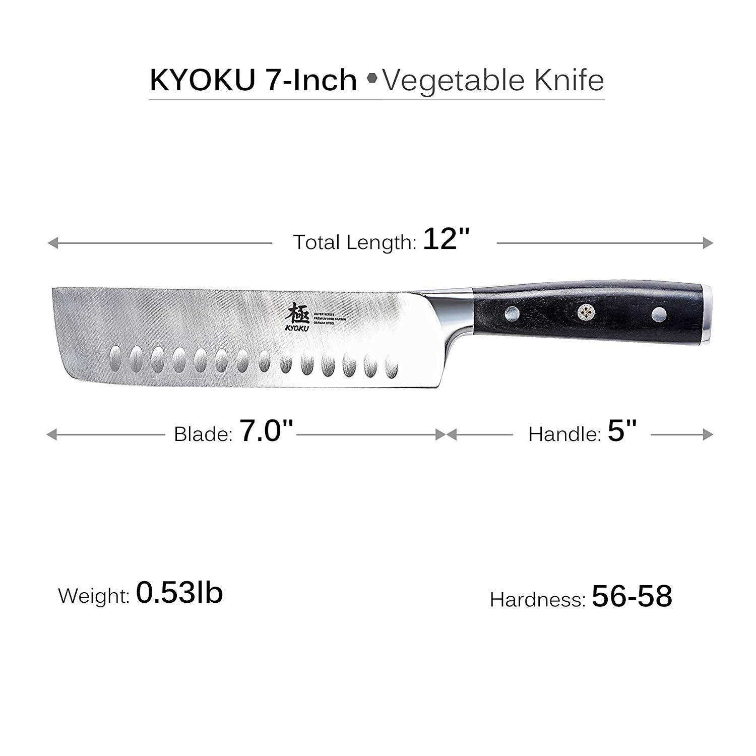 Kyoku Japanese Nakiri Knives | Samurai Series | Cutting Vegetables