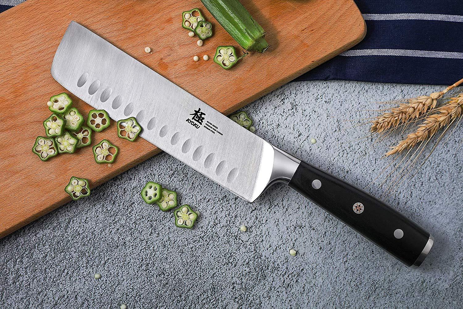 Kyoku Japanese Nakiri Knives | Samurai Series | Cutting Vegetables