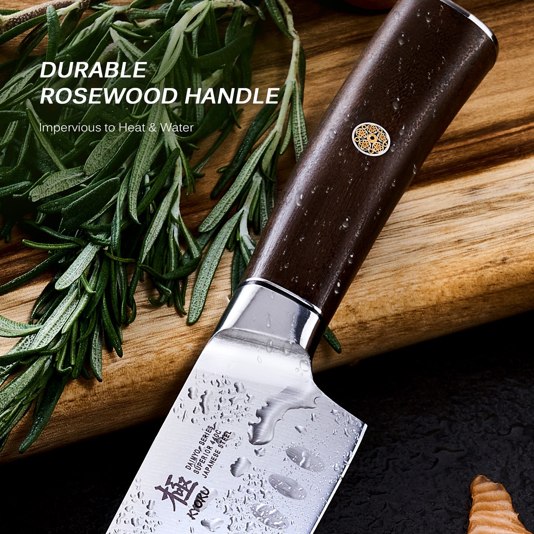 Japanese Santoku Knives 440C Steel | Daimyo Series | Kyoku Knives