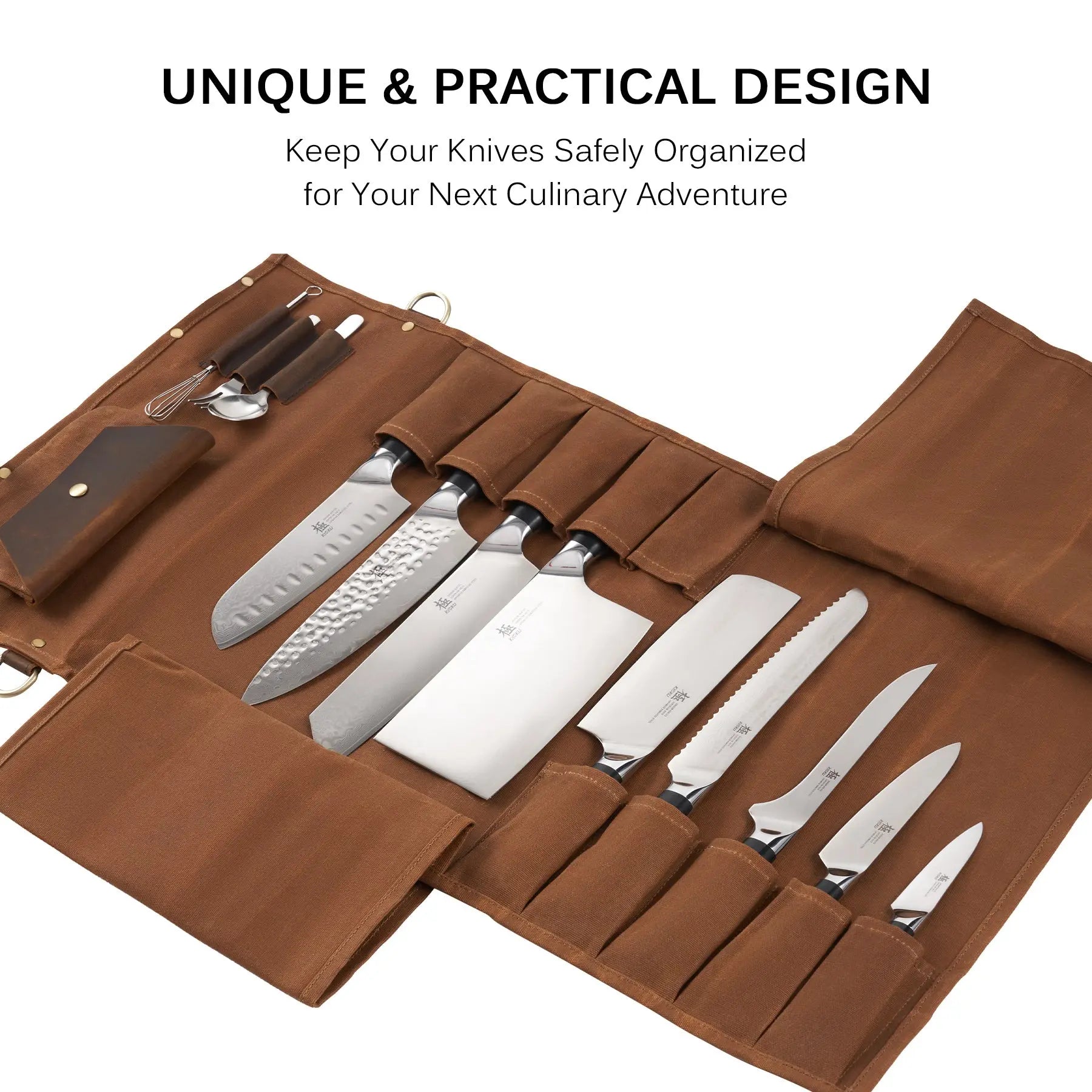Save 20% On 15-Piece Knife Set + Roll Bag| Samurai Series Kyoku Knives