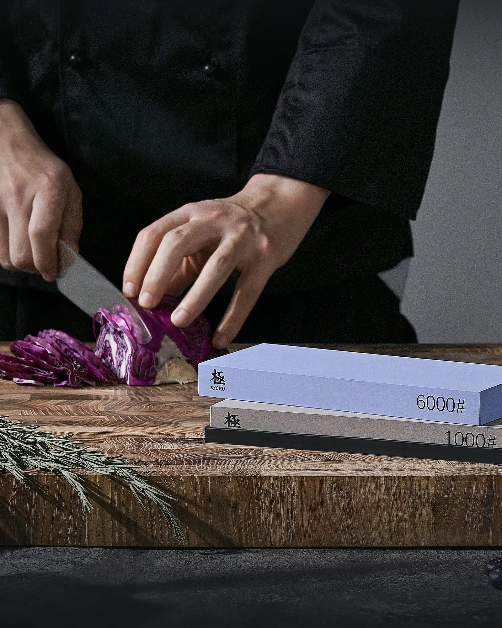 Sharpener’s Bundle: Chef Knife + Whetstone| Shogun Series Kyoku Knives