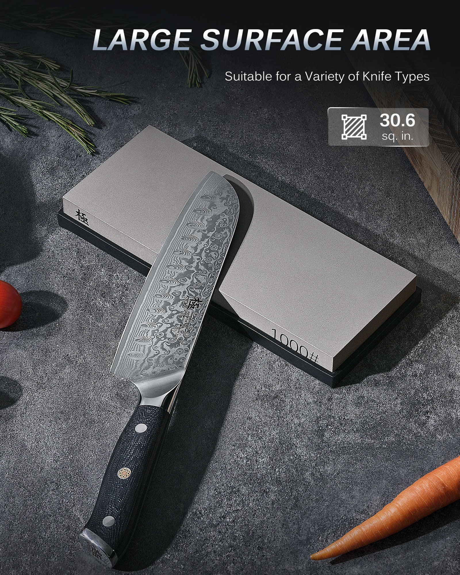 Sharpening Whetstone Kit with Nonslip Rubber Mat