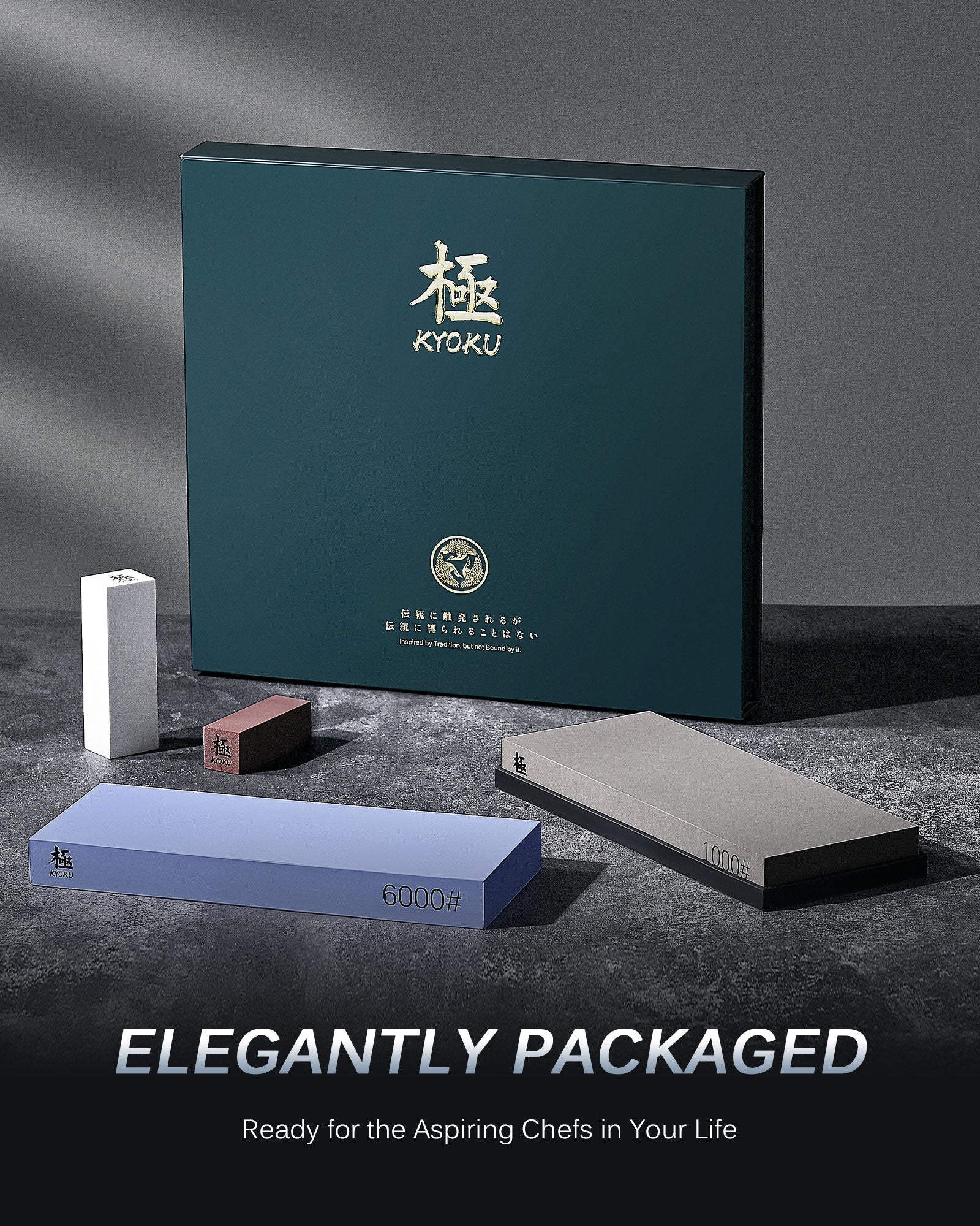 Sharpening Whetstone Kit with Nonslip Rubber Mat