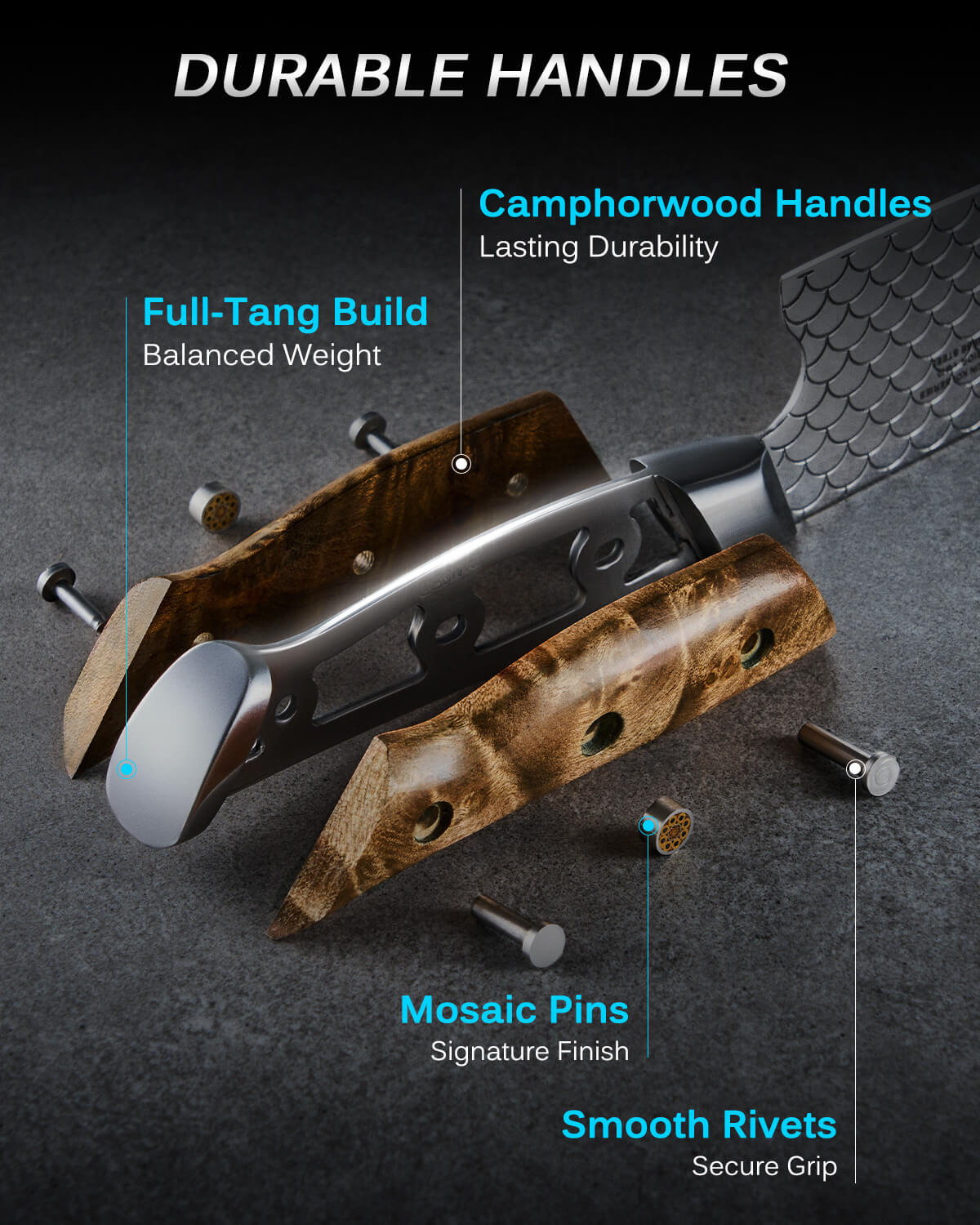 4-piece 4.8" Steak Knife Set  VG10 Steel For Gift| KOI Series