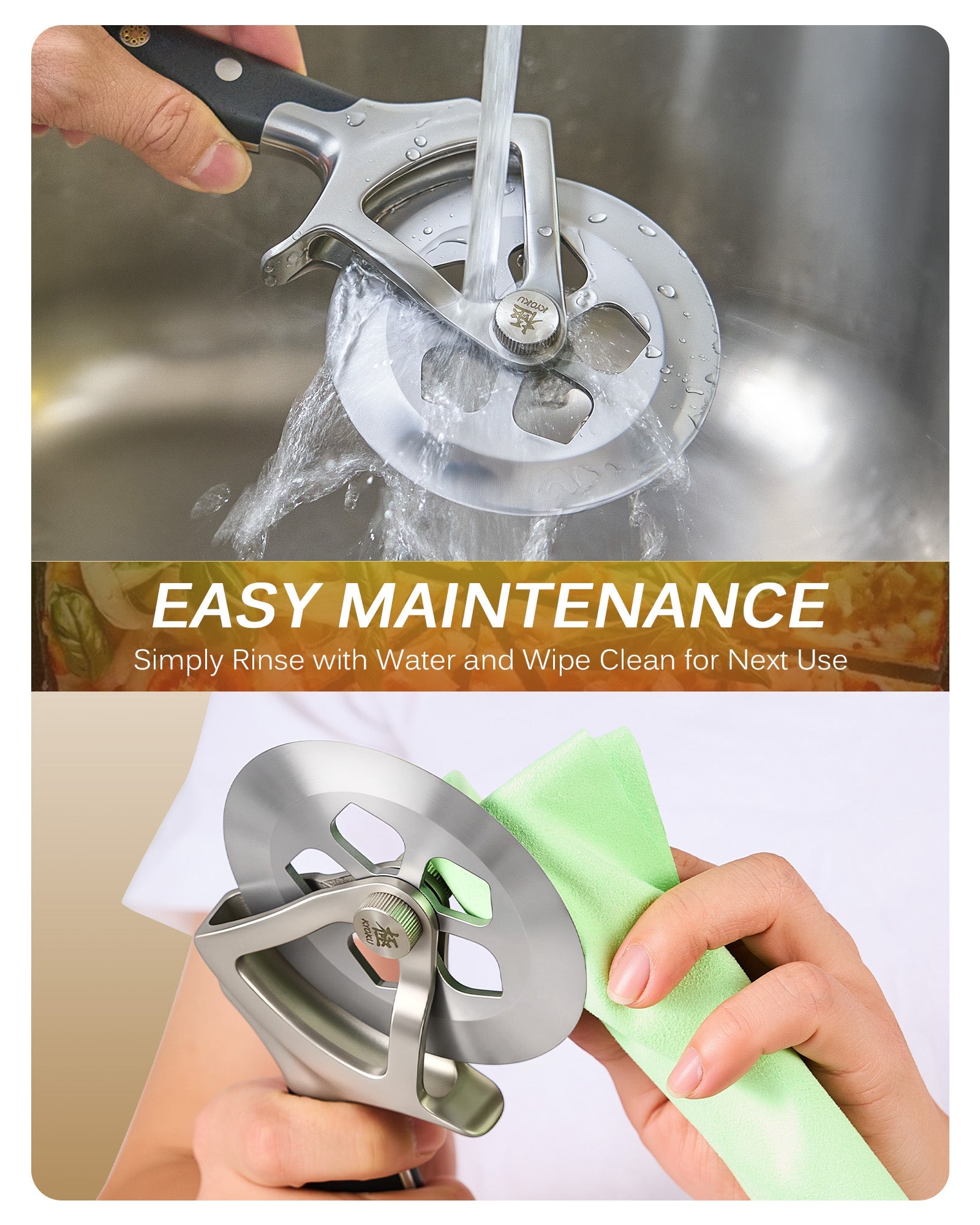 4" Detachable Pizza Wheel Cutter | Shogun Series