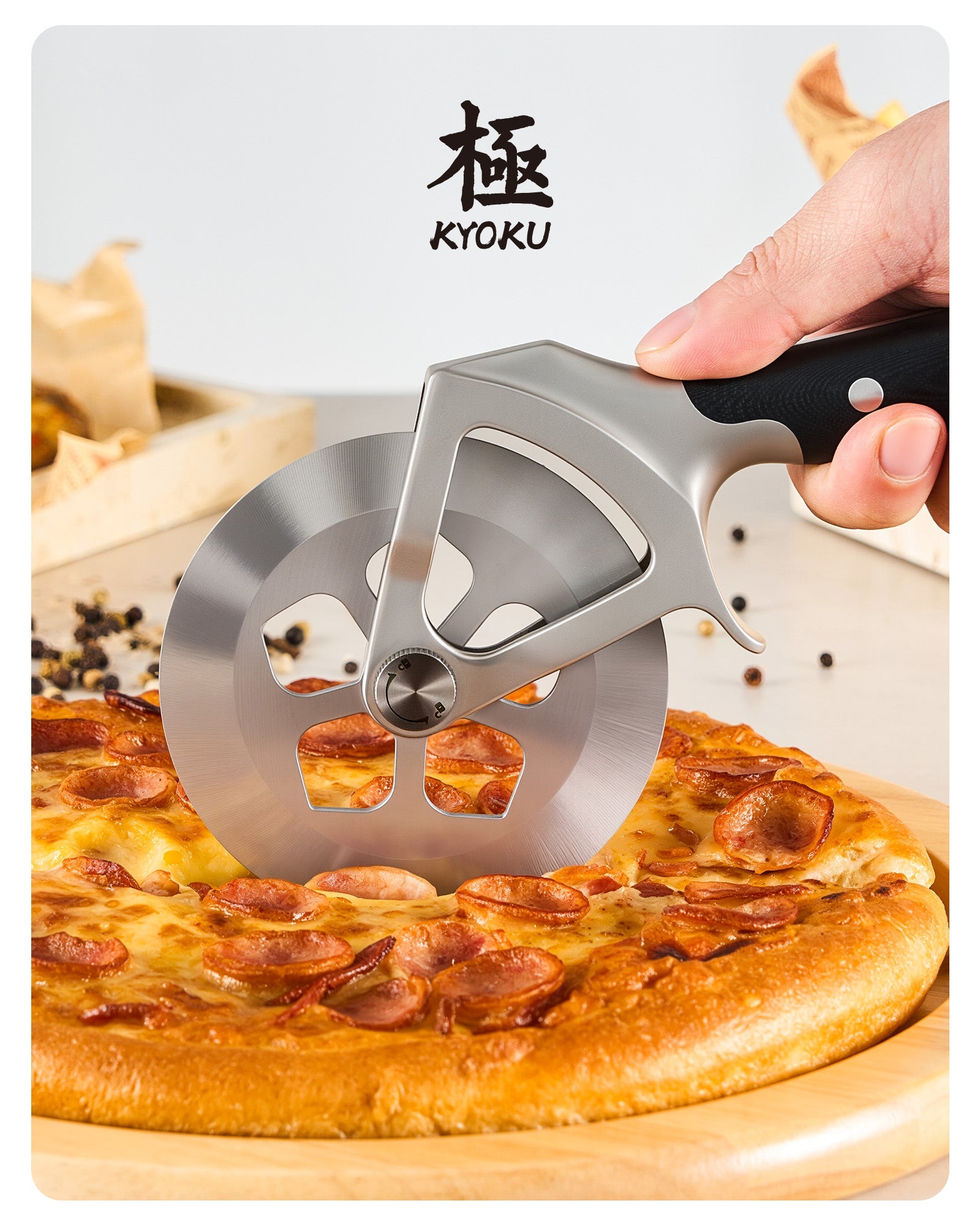 4" Detachable Pizza Wheel Cutter | Shogun Series