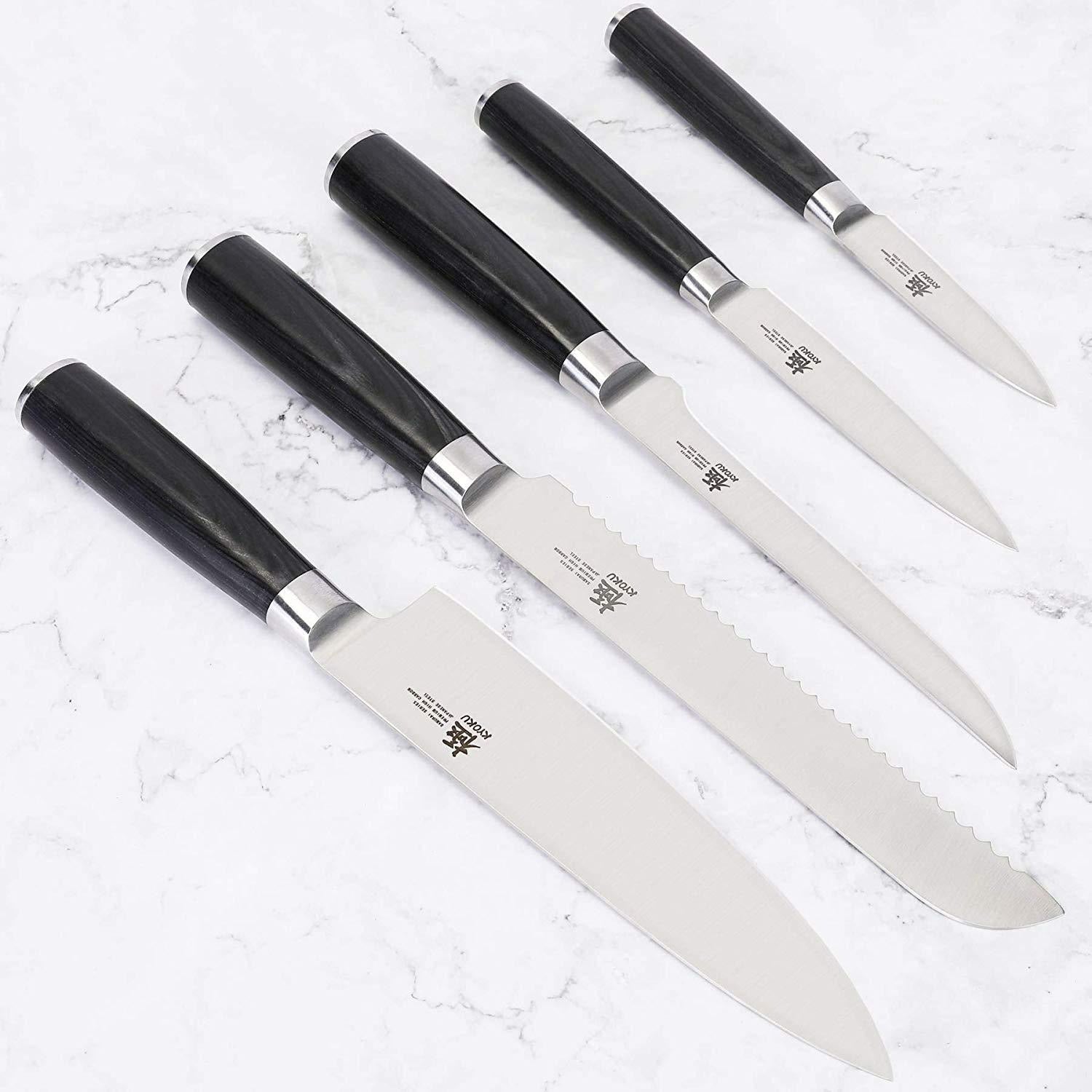 Kyoku 5pc Japanese Kitchen Knife Block Set  Great for a Home Kitchen –  Kyoku Knives