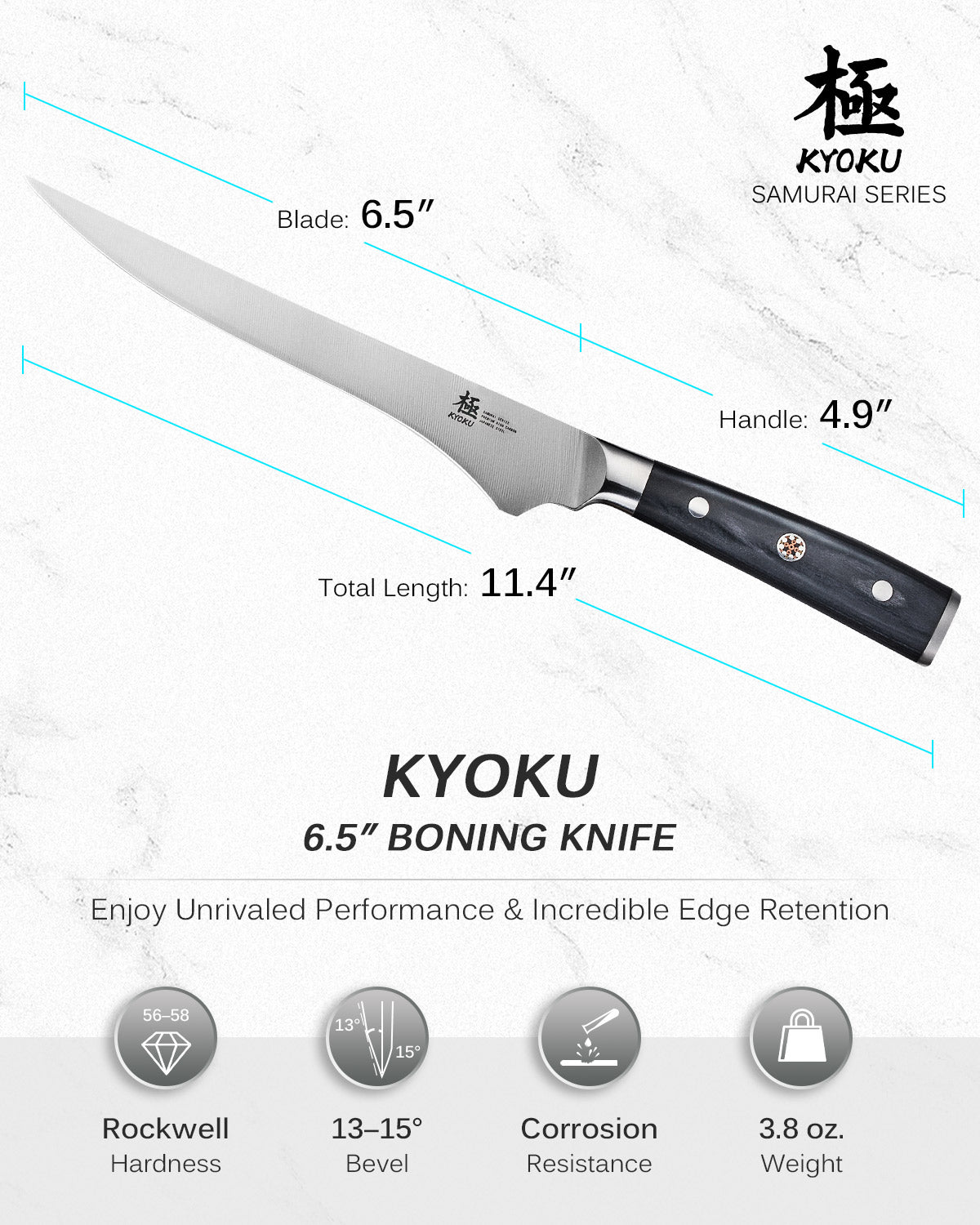 6.5'' Boning Knife | Samurai Series Kyoku Knives
