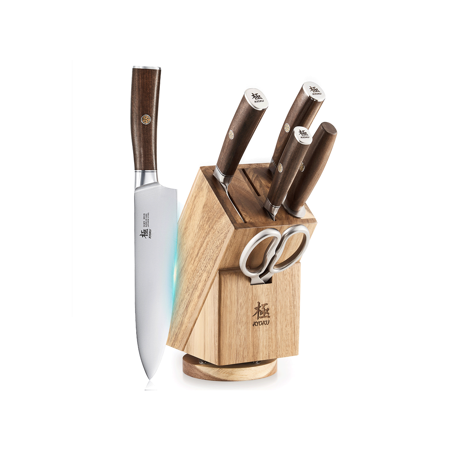 Cangshan Cutlery L1 Series White Cleaver Knife Block Set 7 Pc