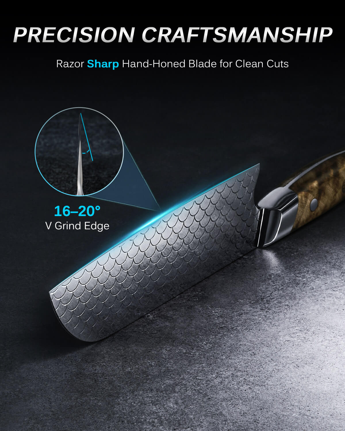 7" Santoku Knife VG10 Steel For Gift| KOI Series