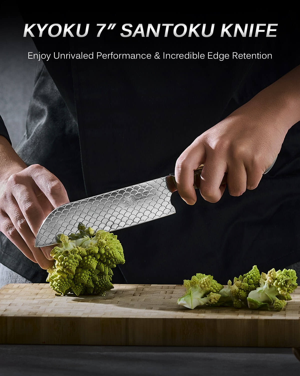 7" Santoku Knife VG10 Steel For Gift| KOI Series