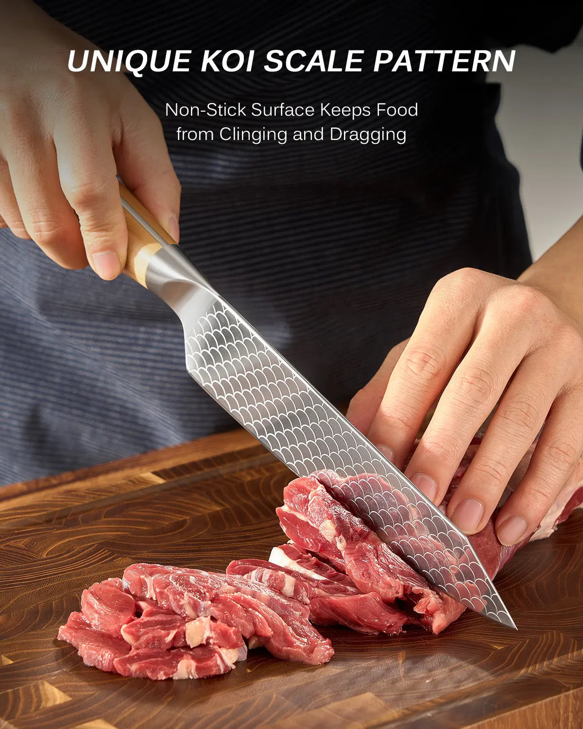 8.5" Kiritsuke Knife For Gift | KOI Series Kyoku Knives