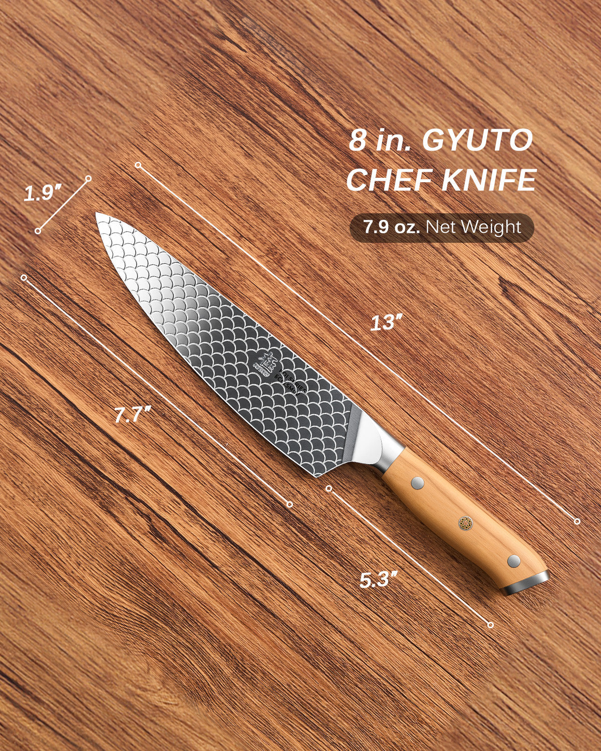 8" Chef Knife For Gift | KOI Series