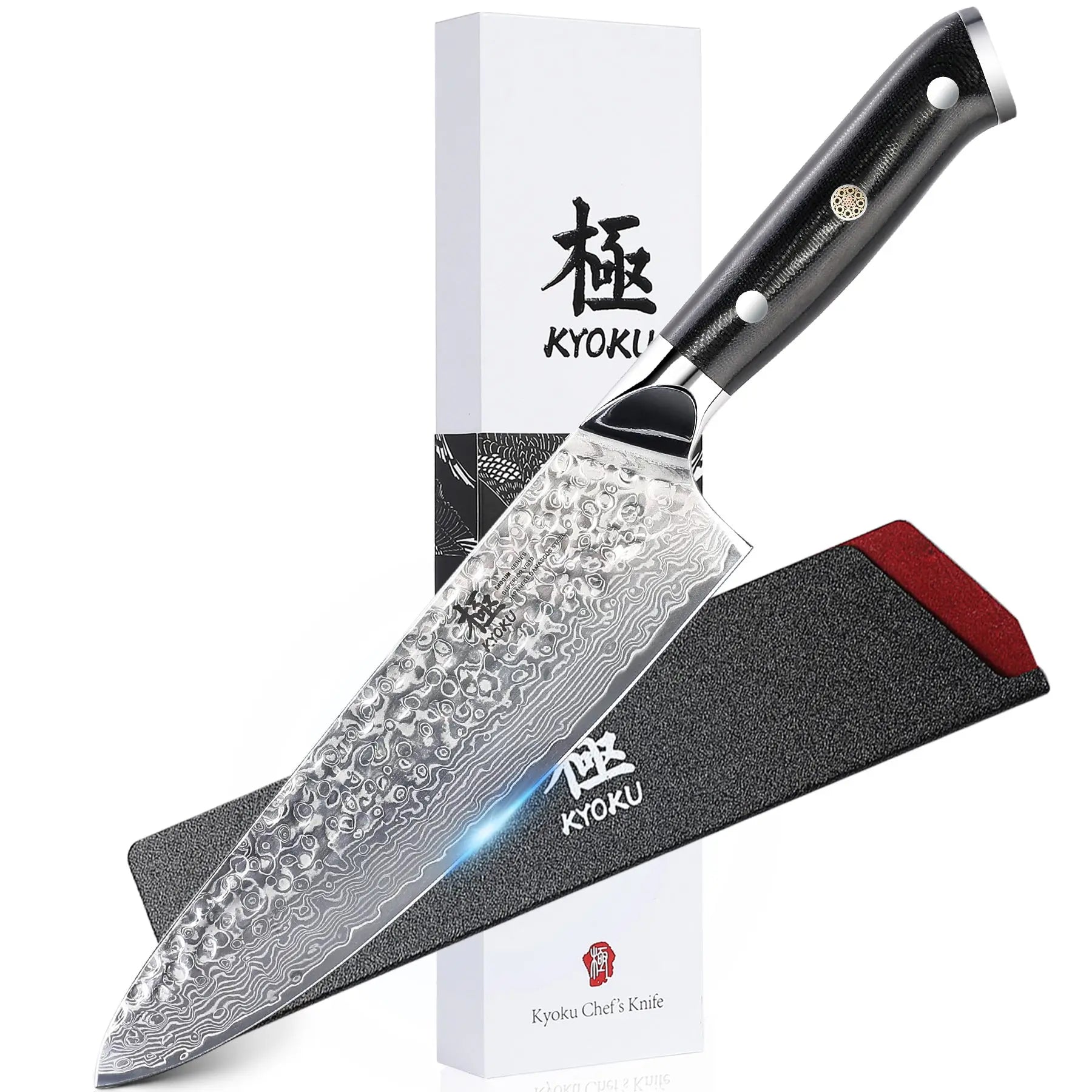 8" Gyuto Chef Knife VG10 Damascus Steel | Shogun Series Kyoku Knives