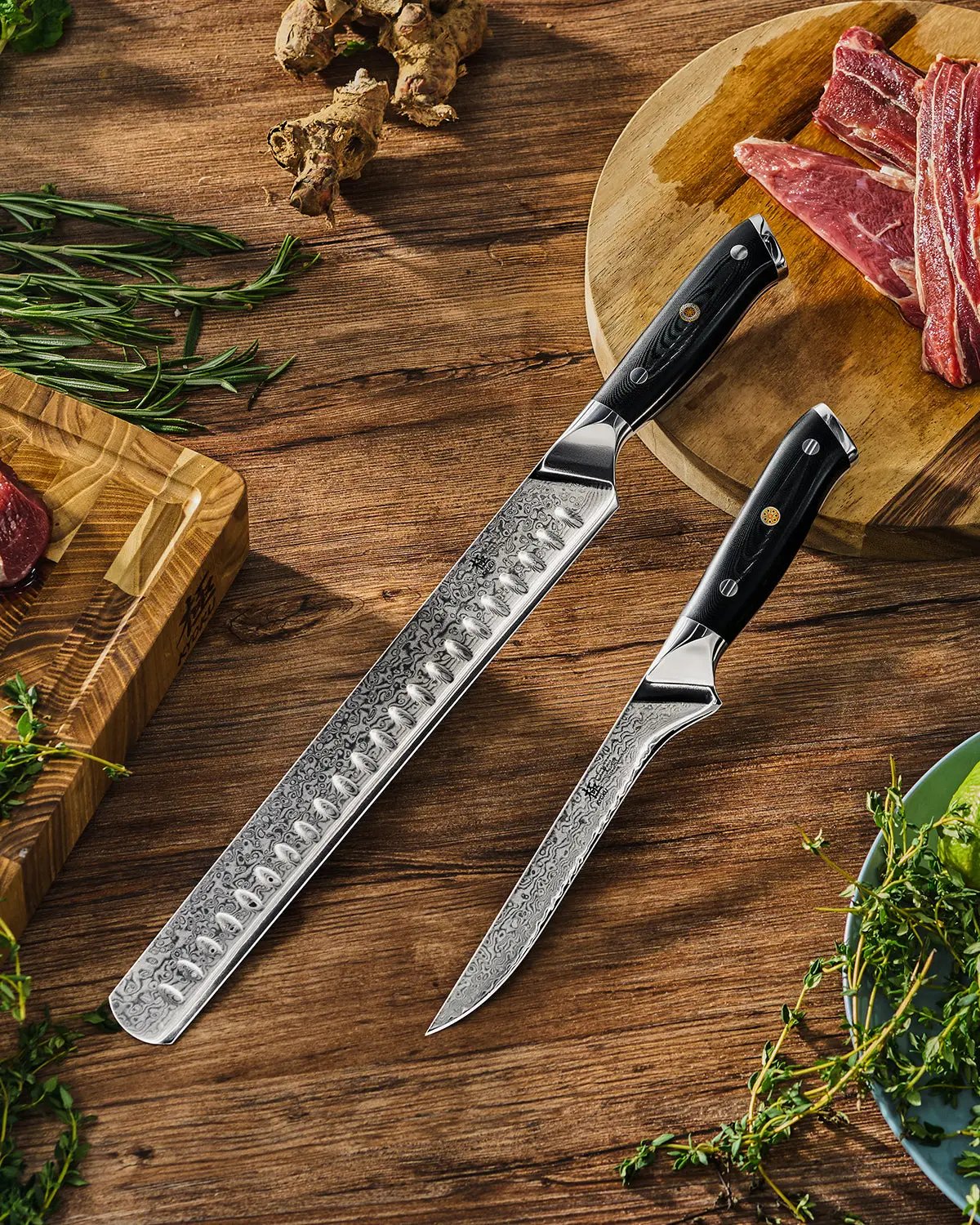 Boning + Slicing Knife Set | Gin Series Kyoku Knives