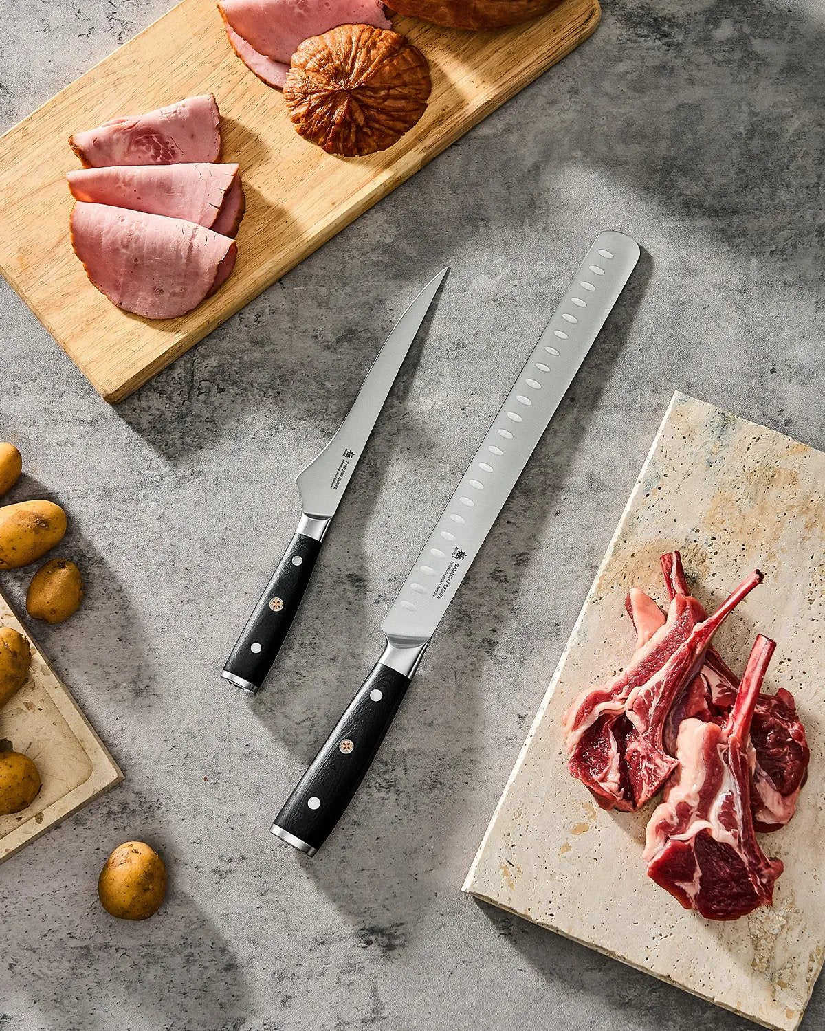 Boning + Slicing Knife Set | Samurai Series Kyoku Knives
