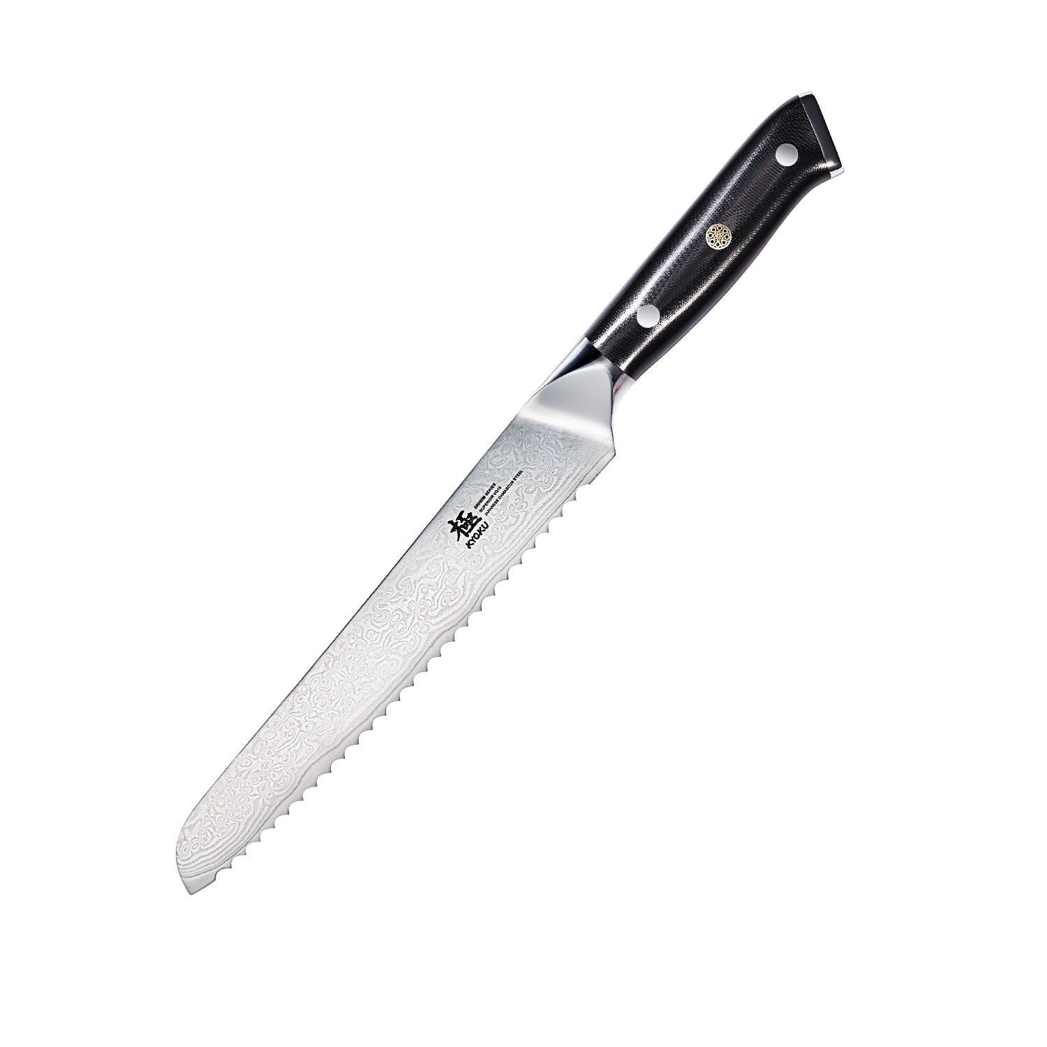 Shogun 67-Layer Damascus Steel Serrated Bread Knife – Senken Knives