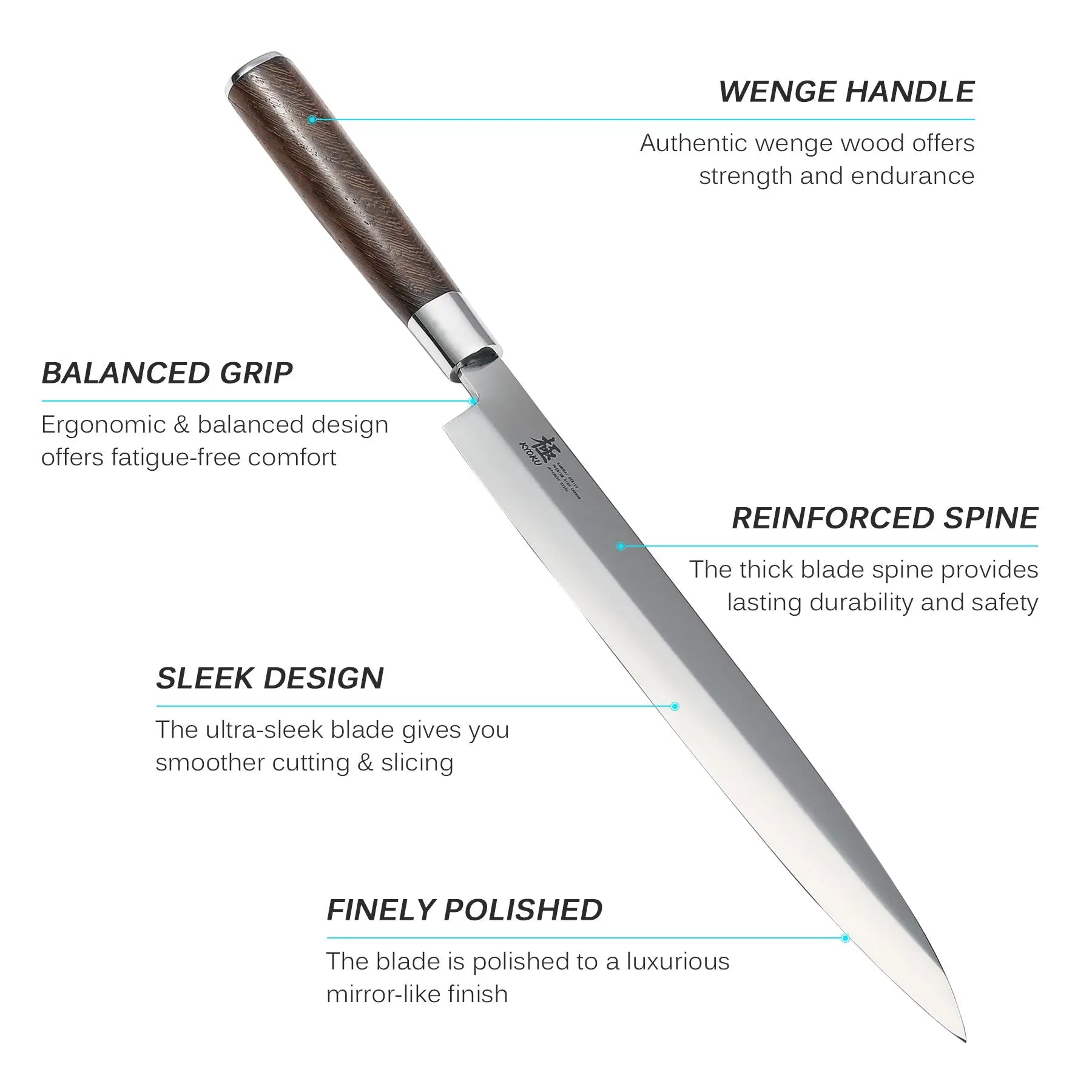 Bundle For Asian Cuisine, Kiritsuke Knife+ Yanagiba Knife| Shogun Samurai Series Kyoku Knives