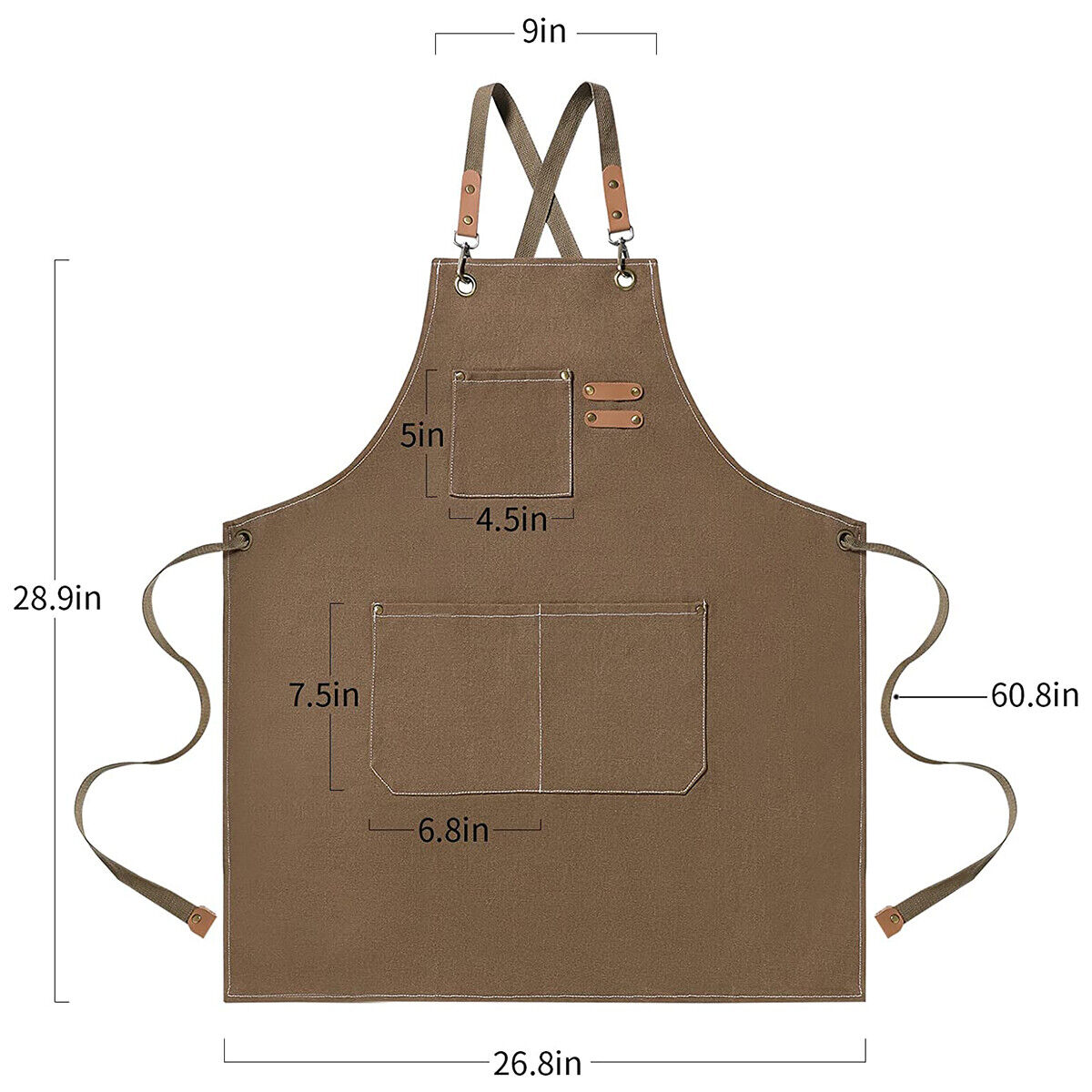 Canvas Kitchen Apron Kyoku Knives