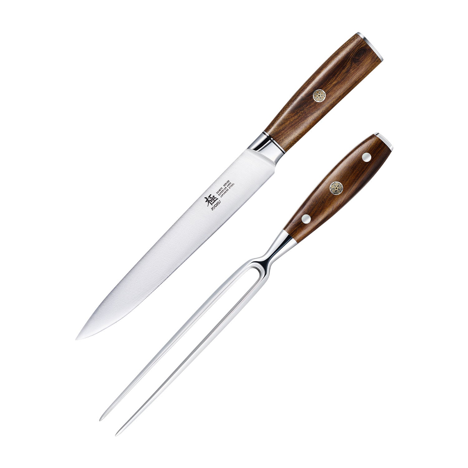 Kyoku Japanese Carving Knives with Fork | Serve Your Table Well