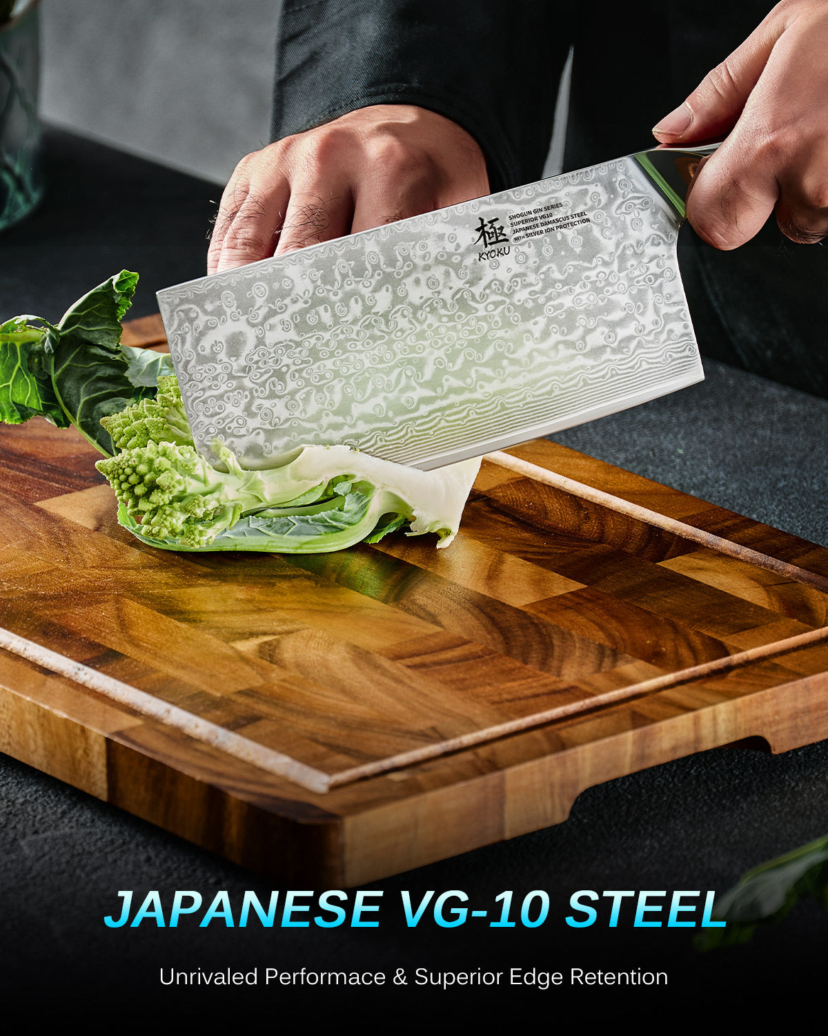 Kyoku Japanese Cleaver Knives | Breaking Down Tendon, Bone, Vegetable