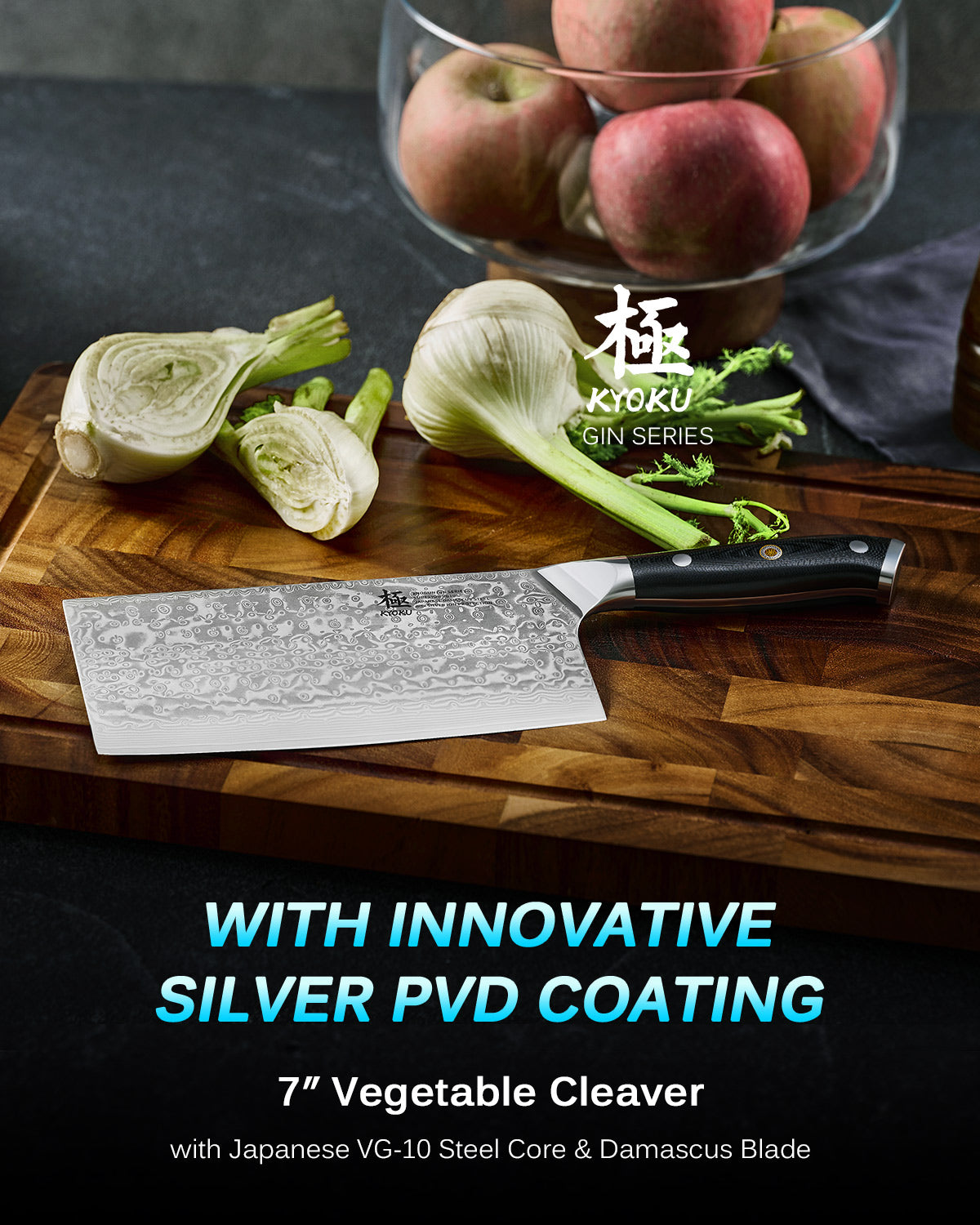 Kyoku Japanese Cleaver Knives | Breaking Down Tendon, Bone, Vegetable