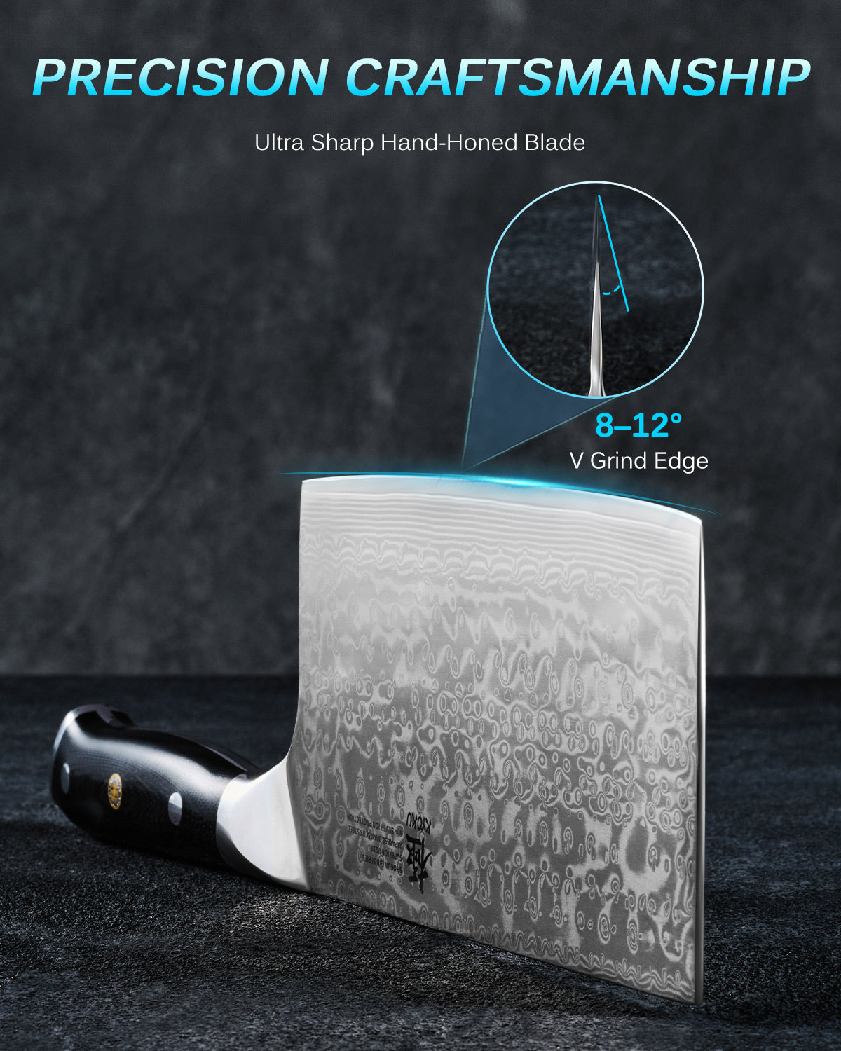 Kyoku Japanese Cleaver Knives | Breaking Down Tendon, Bone, Vegetable