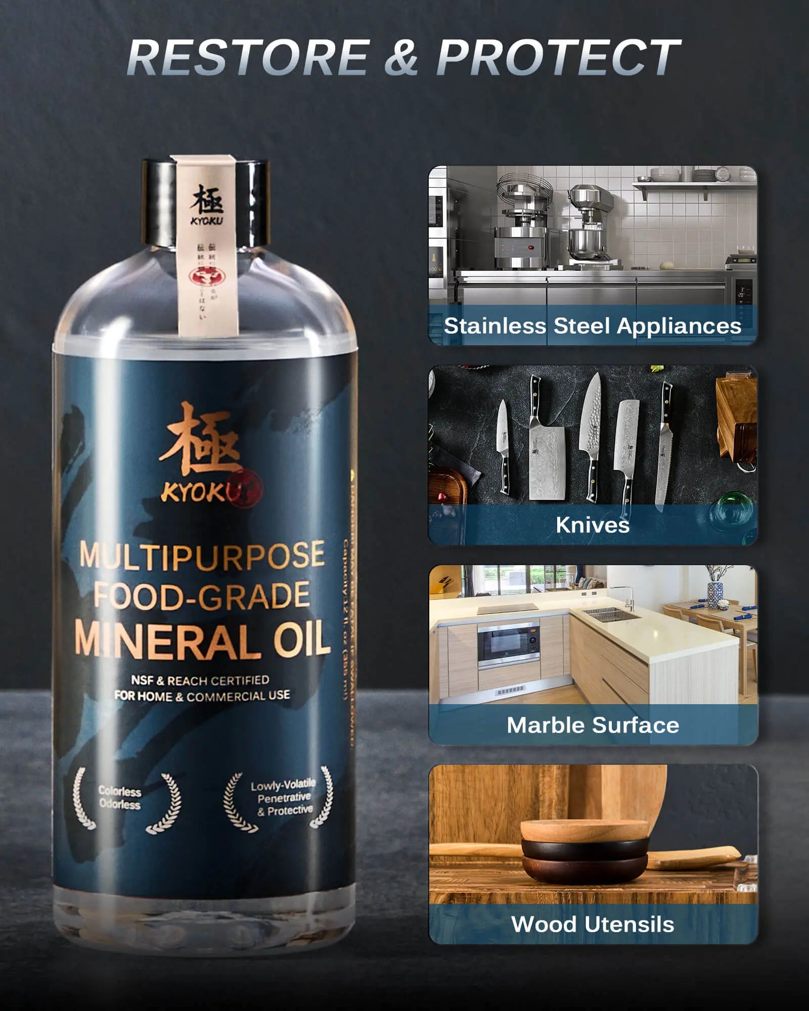 Food Grade Mineral Oil Kyoku Knives