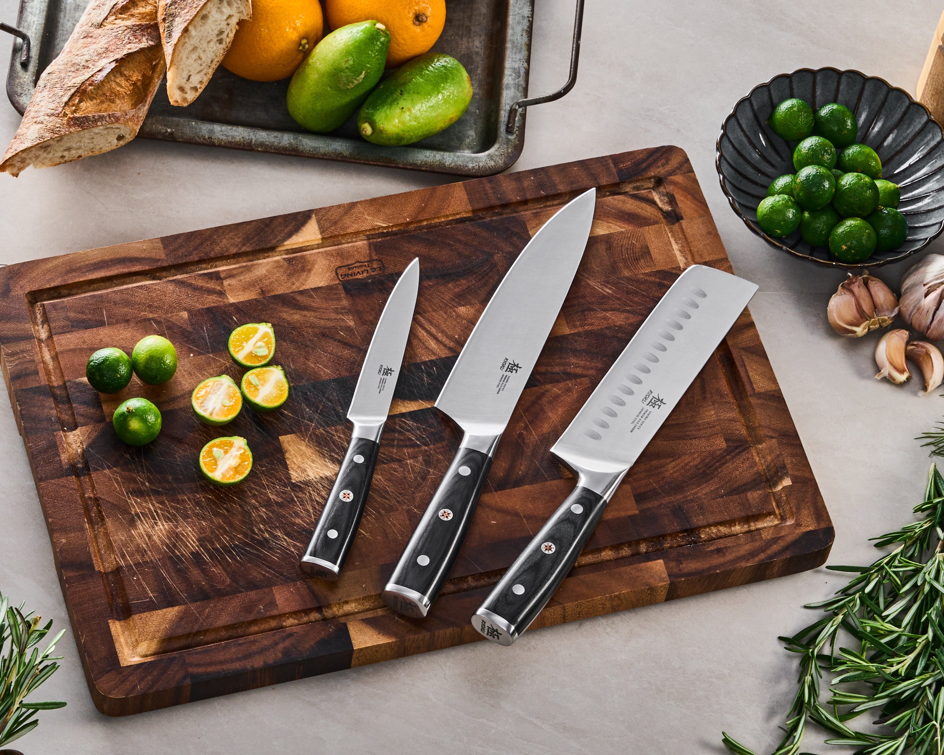 Kyoku Japanese Nakiri Knives | Samurai Series | Cutting Vegetables