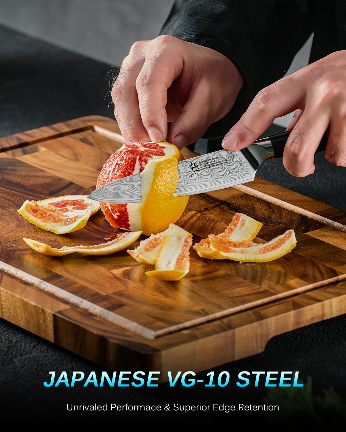 Kyoku Japanese Utility Knives | Precise Cutting with Damascus Steel