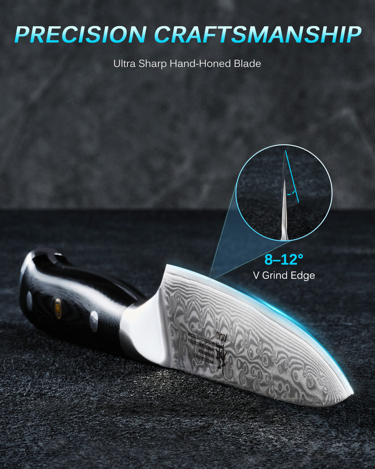 Kyoku Japanese Utility Knives | Precise Cutting with Damascus Steel