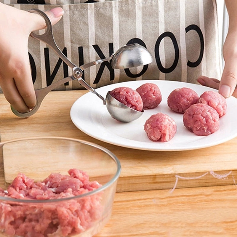 Meatball Scooper Cake Pop Scooper Melon Baller Rice Dough Ice Tongs for  Kitchen Tools