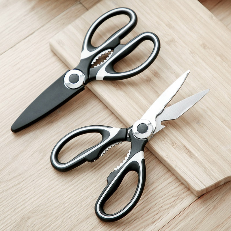 Kitchen scissors Household stainless steel powerful scissors  Multi-functional meat bone barbecue food scissors - AliExpress