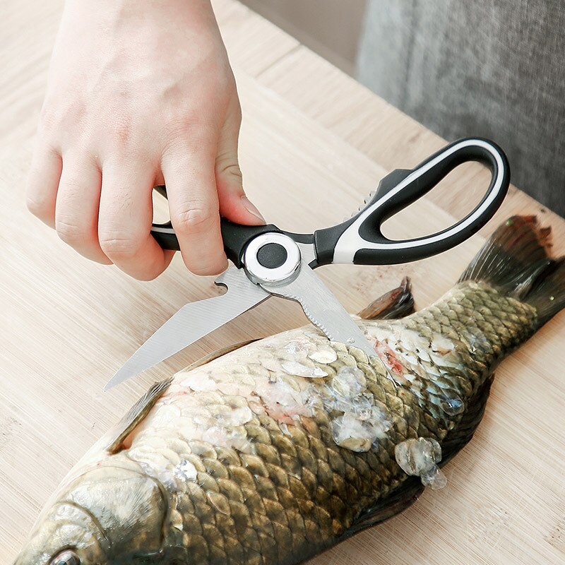 Kitchen Scissors Santoku Blade Chicken Bones Chef Vegetable Fish Meat Knife  Tool